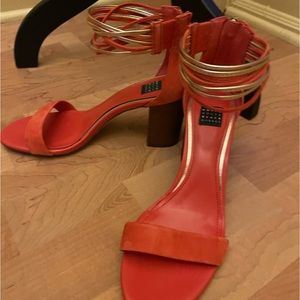 Coral red  sandals WHBM sz 6.5